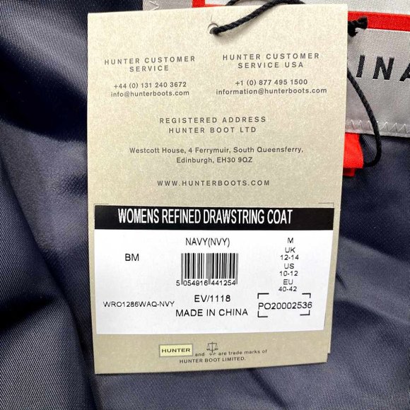 NWT Hunter‎ Refined Drawstring Coat - Picture 11 of 11